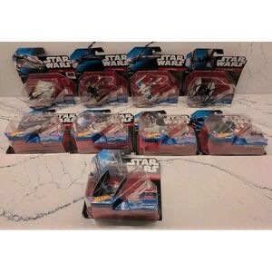 2014/2015 Hot Wheels Star Wars Die Cast Vehicles Lot Of 9 Rebels Force Awakens +